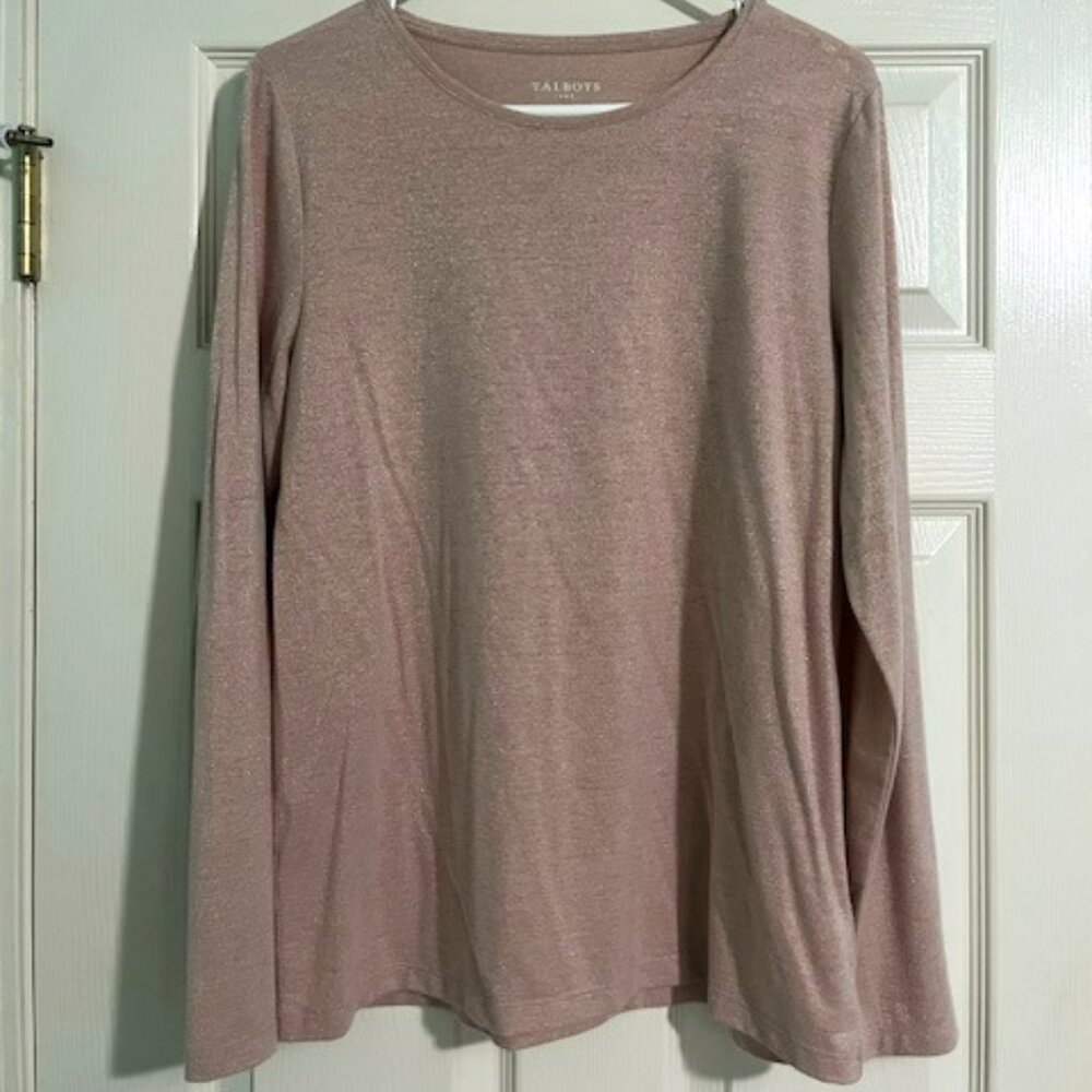 Talbots Gold Metallic Long Sleeve Shirt